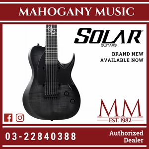 Solar T2.7FBB 7 String Flame Black Burst Matte Electric Guitar