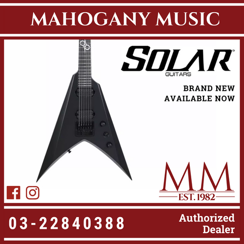 Solar V1.6C Carbon BK Matte Electric Guitar