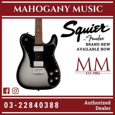 Squier FSR Affinity Series Telecaster Deluxe Electric Guitar, Laurel FB, Silverburst