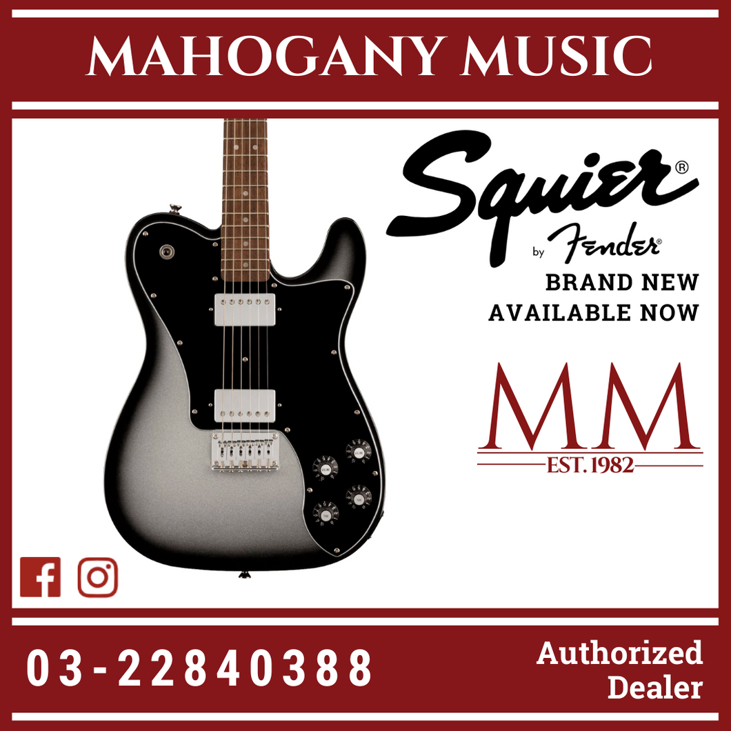 Squier FSR Affinity Series Telecaster Deluxe Electric Guitar, Laurel FB, Silverburst