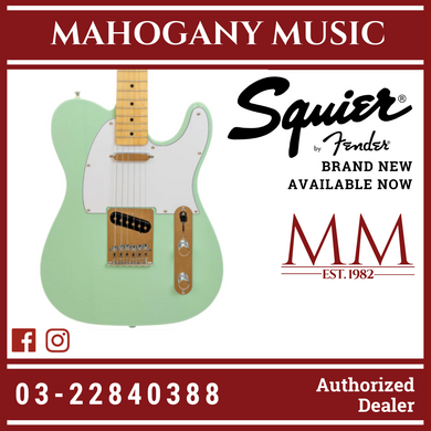 Squier FSR Affinity Series Telecaster Electric Guitar, Maple FB, Surf Green