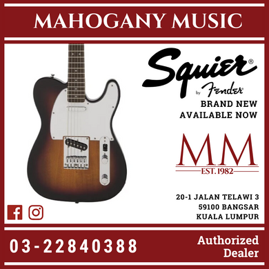 Squier FSR Affinity Telecaster Electric Guitar Laurel FB, 3-Tone Sunburst
