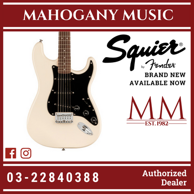 Squier FSR Bullet HT Stratocaster Electric Guitar, Laurel FB, Olympic White