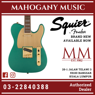 Squier 40th Anniversary Gold Edition Telecaster Electric Guitar, Sherwood Green Metallic