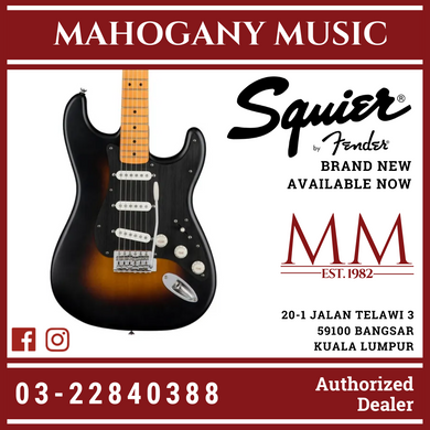 Squier 40th Anniversary Stratocaster Vintage Edition Electric Guitar, Satin Wide 2-color Sunburst