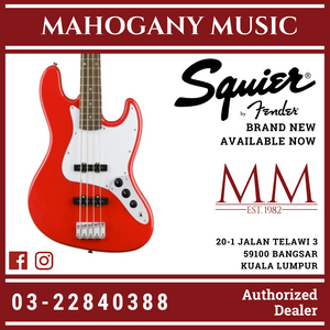 Squier Affinity Jazz Bass Guitar, Laurel FB, Race Red