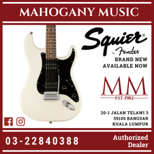 Squier Affinity Series HH Stratocaster Electric Guitar, Laurel FB, Olympic White