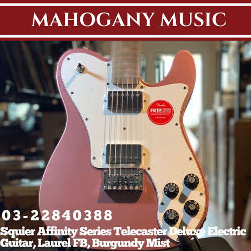 Squier Affinity Series Telecaster Deluxe Electric Guitar, Laurel FB, Burgundy Mist