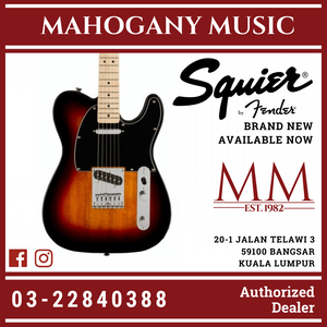 Squier Affinity Series Telecaster Electric Guitar, Maple FB, 3-Color Sunburst