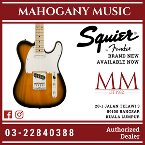 Squier Affinity Series Telecaster Guitar, Maple Neck, 2-Tone Sunburst