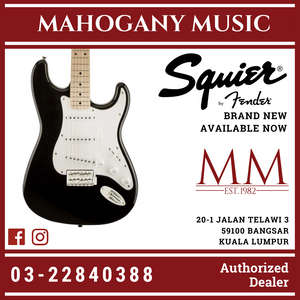Squier Affinity Stratocaster Electric Guitar, Maple FB, Black