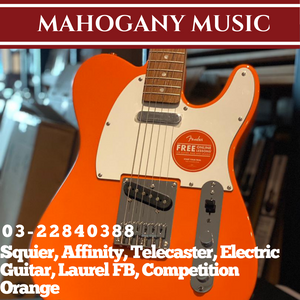 Squier Affinity Telecaster Electric Guitar, Laurel FB, Competition Orange