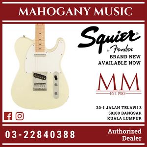 Squier Affinity Telecaster Electric Guitar, Maple FB, Arctic White