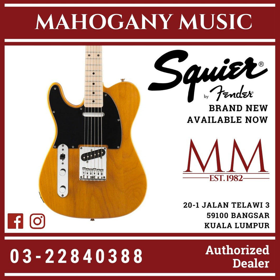 Squier Affinity Telecaster Left-Handed Electric Guitar, Maple FB, Butterscotch Blonde