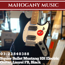 Squier Bullet Mustang HH Electric Guitar, Laurel FB, Black