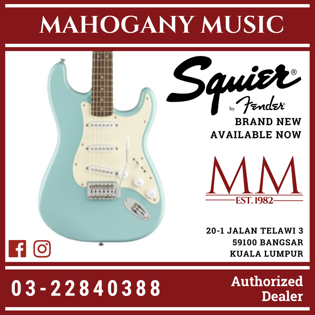 Squier Bullet Stratocaster Electric Guitar w/Tremolo, Laurel FB, Tropical Turquoise