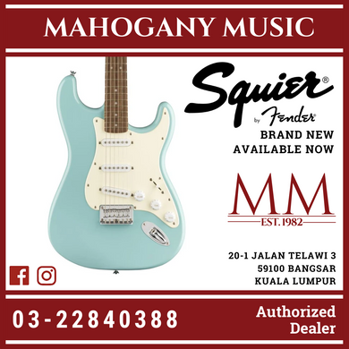 Squier Bullet Stratocaster Hardtail Electric Guitar, Laurel FB, Tropical Turquoise