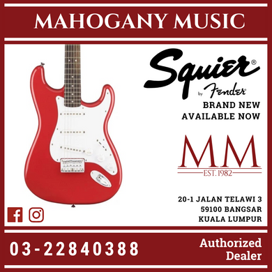 Squier Bullet Stratocaster Hardtail Electric Guitar, Laurel FB, Fiesta Red