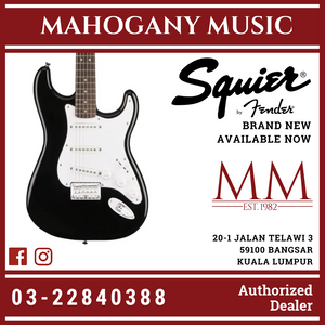 Squier Bullet Stratocaster Hardtail Electric Guitar, Laurel FB, Black