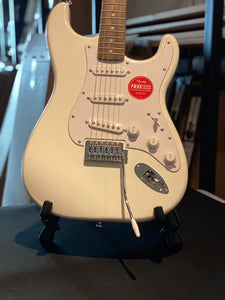 Squier Bullet Stratocaster w/Tremolo Electric Guitar, Laurel FB, Arctic White