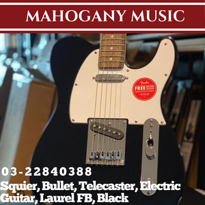 Squier Bullet Telecaster Electric Guitar, Laurel FB, Black