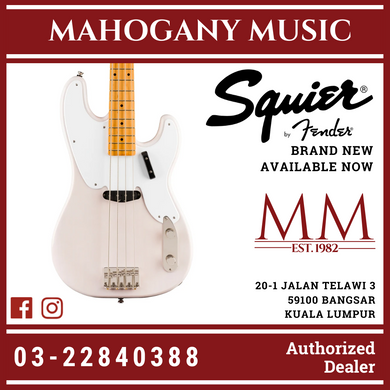 Squier Classic Vibe 50s Precision Bass Guitar, Maple FB, White Blonde