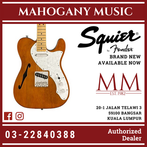 Squier Classic Vibe 60s Telecaster Thinline Electric Guitar, Maple FB, Natural