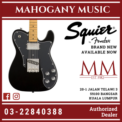 Squier Classic Vibe 70s Telecaster Custom Electric Guitar, Maple FB, Black