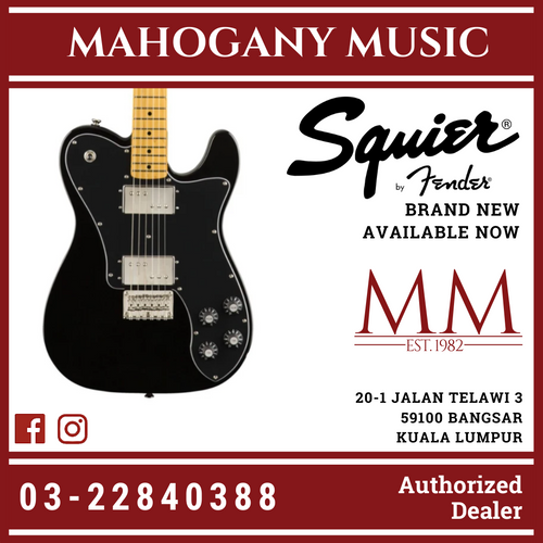 Squier Classic Vibe 70s Telecaster Deluxe Electric Guitar, Maple FB, Black