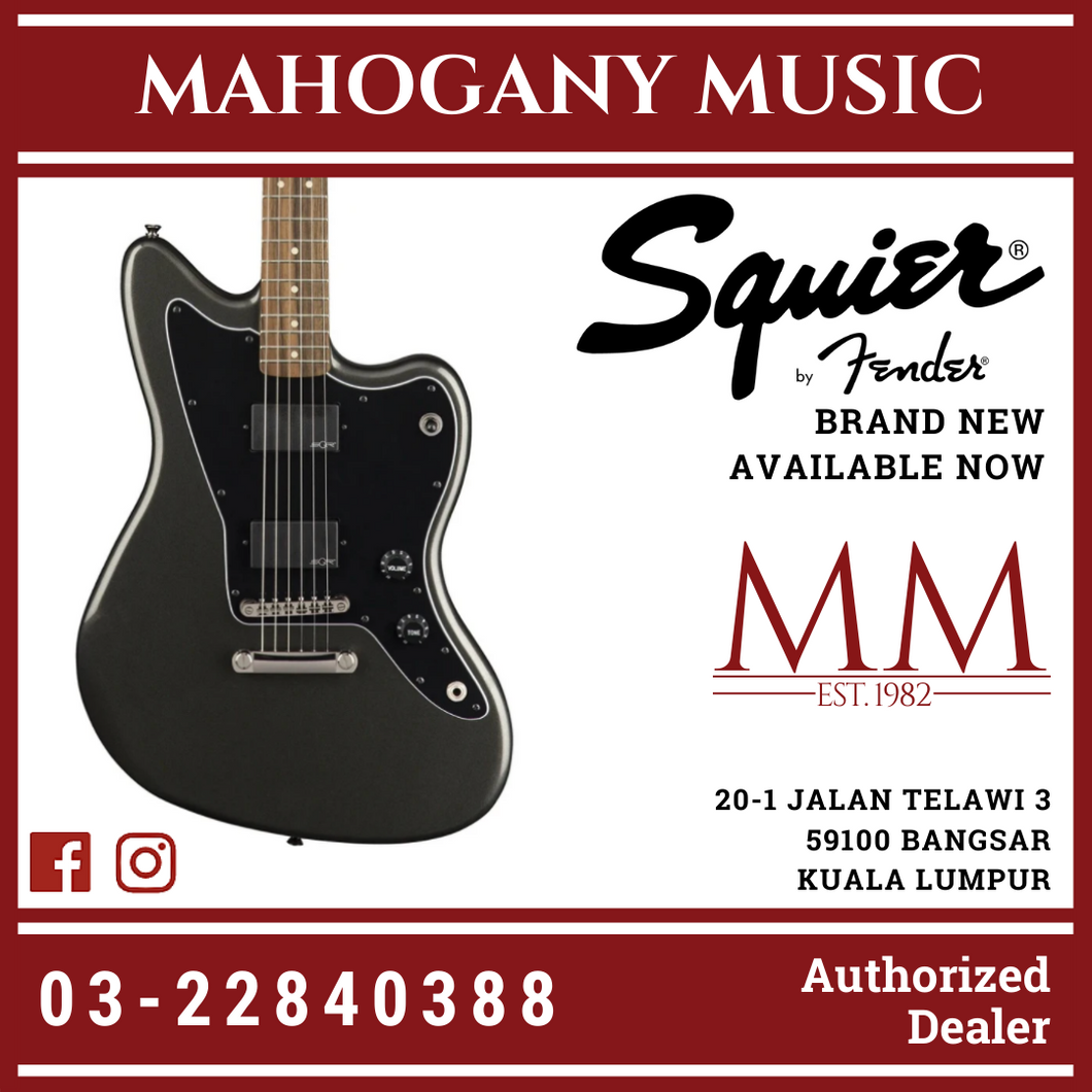 Squier Contemporary Active Jazzmaster HH Electric Guitar, Laurel FB, Graphite Metallic