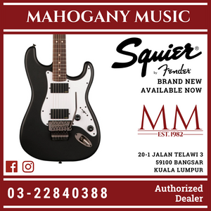 Squier Contemporary HH Stratocaster Electric Guitar, Laurel FB, Flat Black