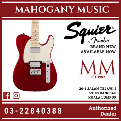 Squier Contemporary HH Telecaster Electric Guitar, Maple FB, Dark Metallic Red