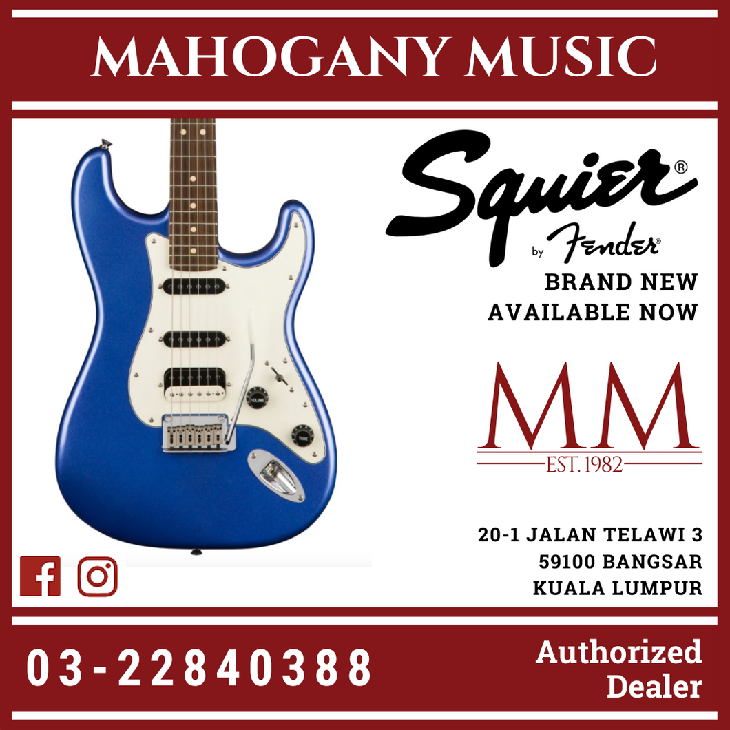 Squier Contemporary HSS Stratocaster Electric Guitar, Laurel FB, Ocean Blue Metallic