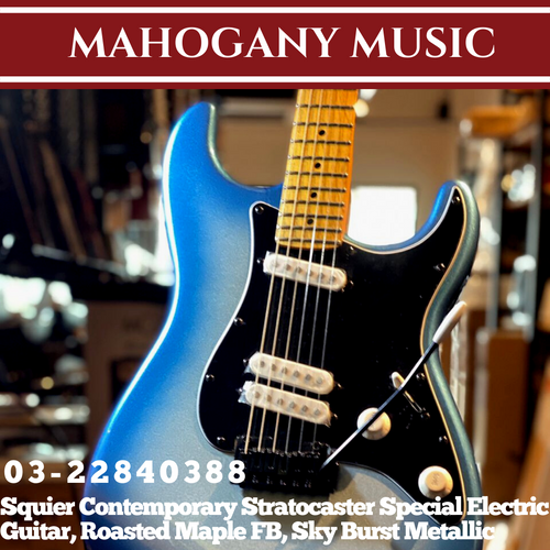 Squier Contemporary Stratocaster Special Electric Guitar, Roasted Maple FB, Sky Burst Metallic