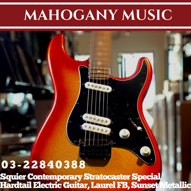 Squier Contemporary Stratocaster Special Hardtail Electric Guitar, Laurel FB, Sunset Metallic