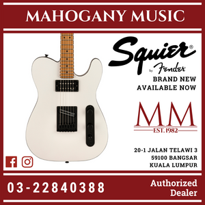 Squier Contemporary Telecaster Electric Guitar, Roasted Maple FB, Pearl White