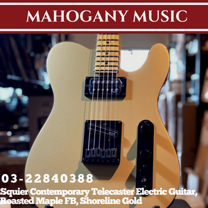 Squier Contemporary Telecaster Electric Guitar, Roasted Maple FB, Shoreline Gold