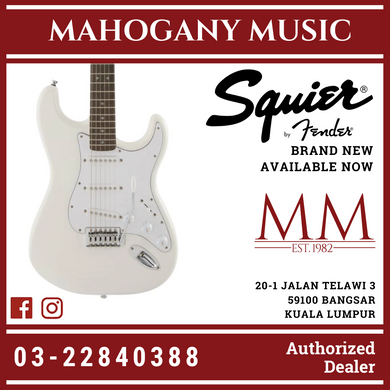 Squier FSR Affinity Stratocaster Electric Guitar, Laurel FB, Olympic White
