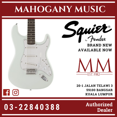 Squier FSR Affinity Stratocaster Electric Guitar, Laurel FB, Sonic Blue