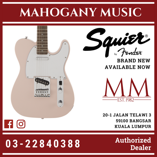Squier FSR Affinity Telecaster Electric Guitar Laurel FB, Shell Pink