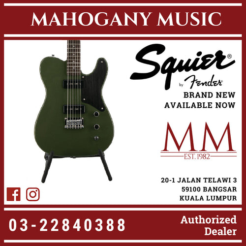 Squier FSR Baritone Cabronita Telecaster Electric Guitar, Laurel FB, Olive Green