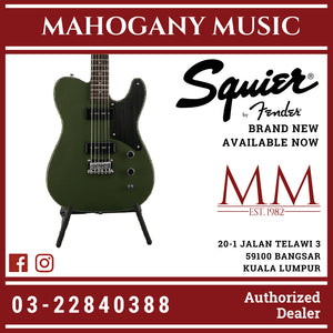 Squier FSR Baritone Cabronita Telecaster Electric Guitar, Laurel FB, Olive Green