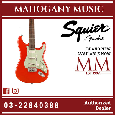 Squier FSR Classic Vibe 60s Stratocaster Electric Guitar, Indian Laurel FB, Fiesta Red