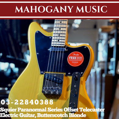 Squier Paranormal Series Offset Telecaster Electric Guitar, Butterscotch Blonde
