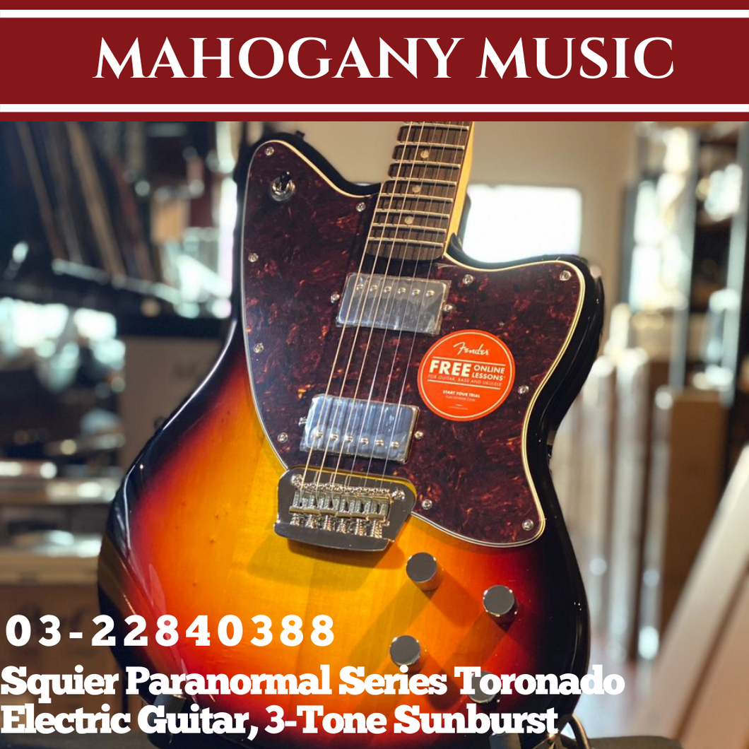 Squier Paranormal Series Toronado Electric Guitar, 3-Tone Sunburst