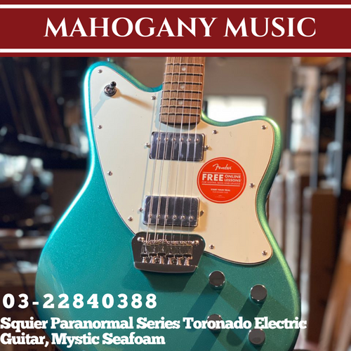 Squier Paranormal Series Toronado Electric Guitar, Mystic Seafoam