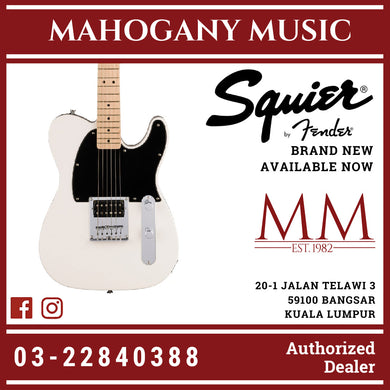 Squier Sonic Esquire H Electric Guitar w/Black Pickguard, Maple FB, Arctic White