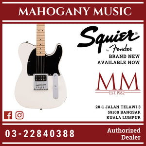 Squier Sonic Esquire H Electric Guitar w/Black Pickguard, Maple FB, Arctic White