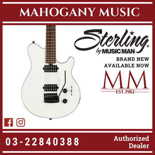 Sterling AX3S-WH AXIS Series Electric Guitar, White