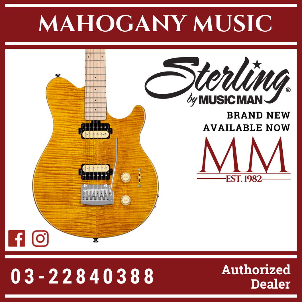 Sterling Axis AX3FM Electric Guitar - Trans Gold